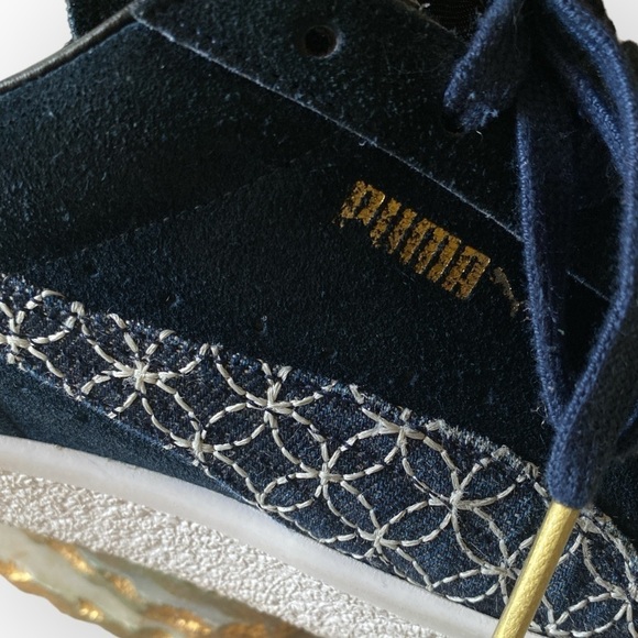 Puma Suede Vintage Sneaker Shashiko Mij Intense Blue 21-FA-I Men 9 Celeb Style - Picture 9 of 13